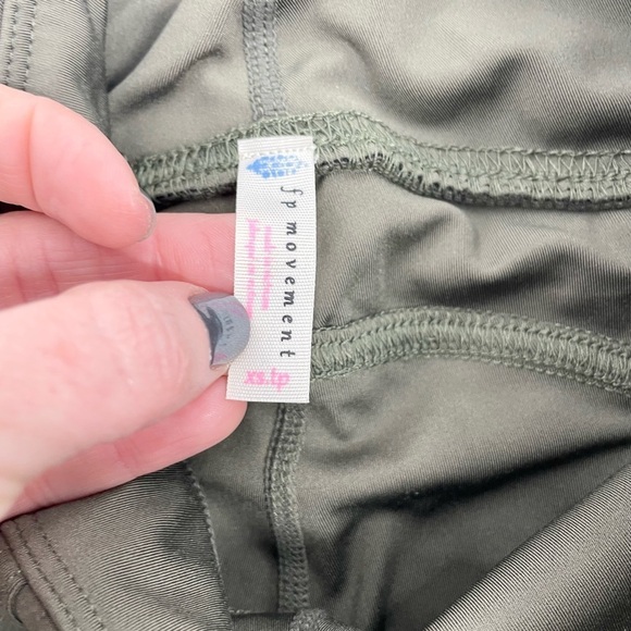 FP Movement Keep It Up High Rise 7/8 Army Green Athleisure Leggings Neutral XS - Picture 5 of 10